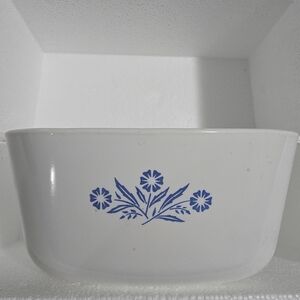 Vintage Used Blue Floral Patterned Corningware 2 1/2 QT